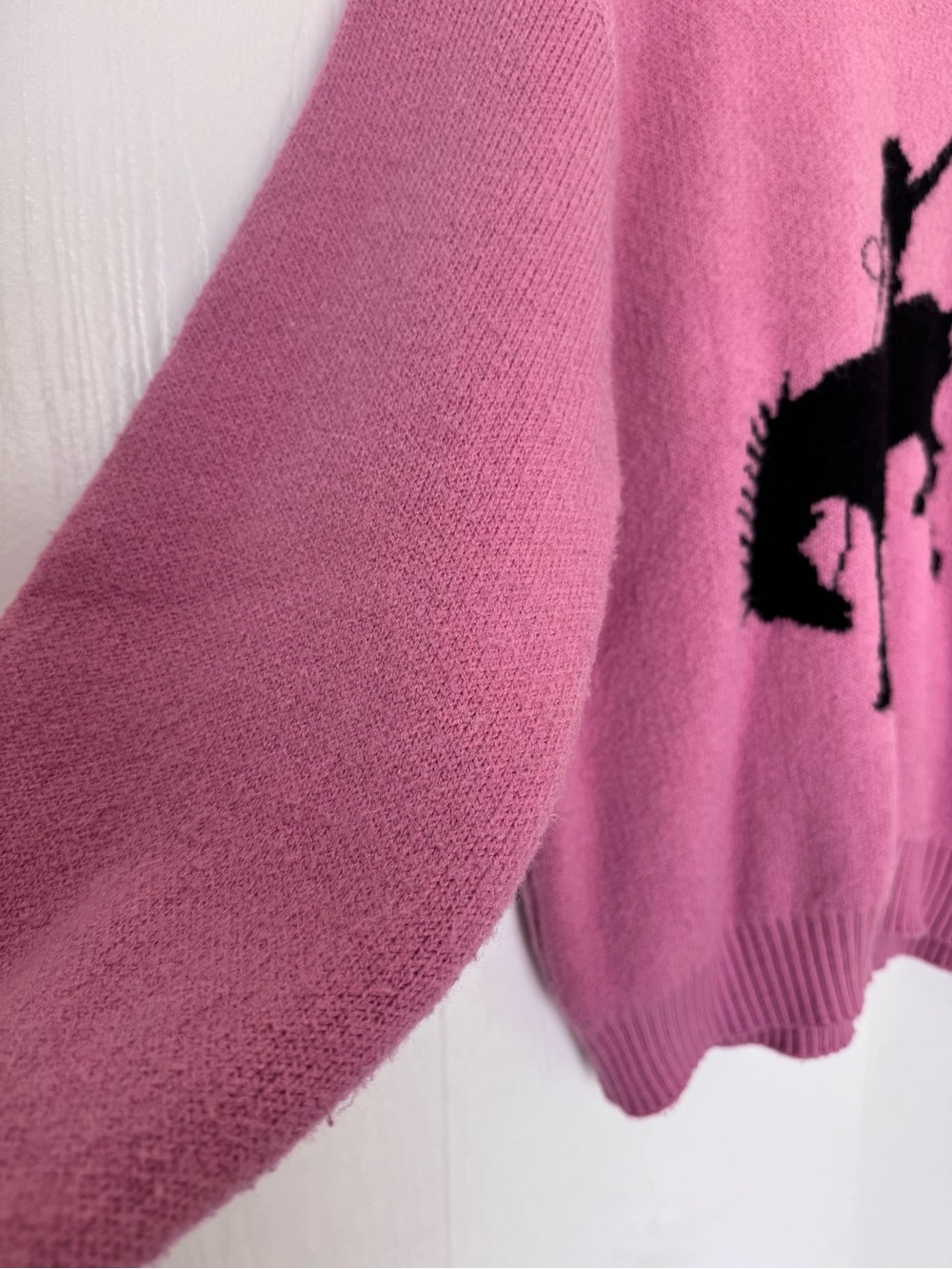 Crewneck Sweater with Rodeo Rider Graphic - Pink - Picture 2 of 5
